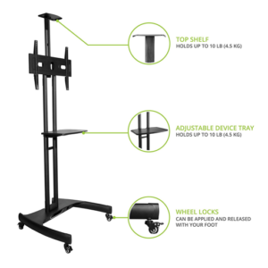 Mobile TV Stand Cart T2 Details