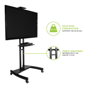 Mobile TV Stand Cart T2 Front